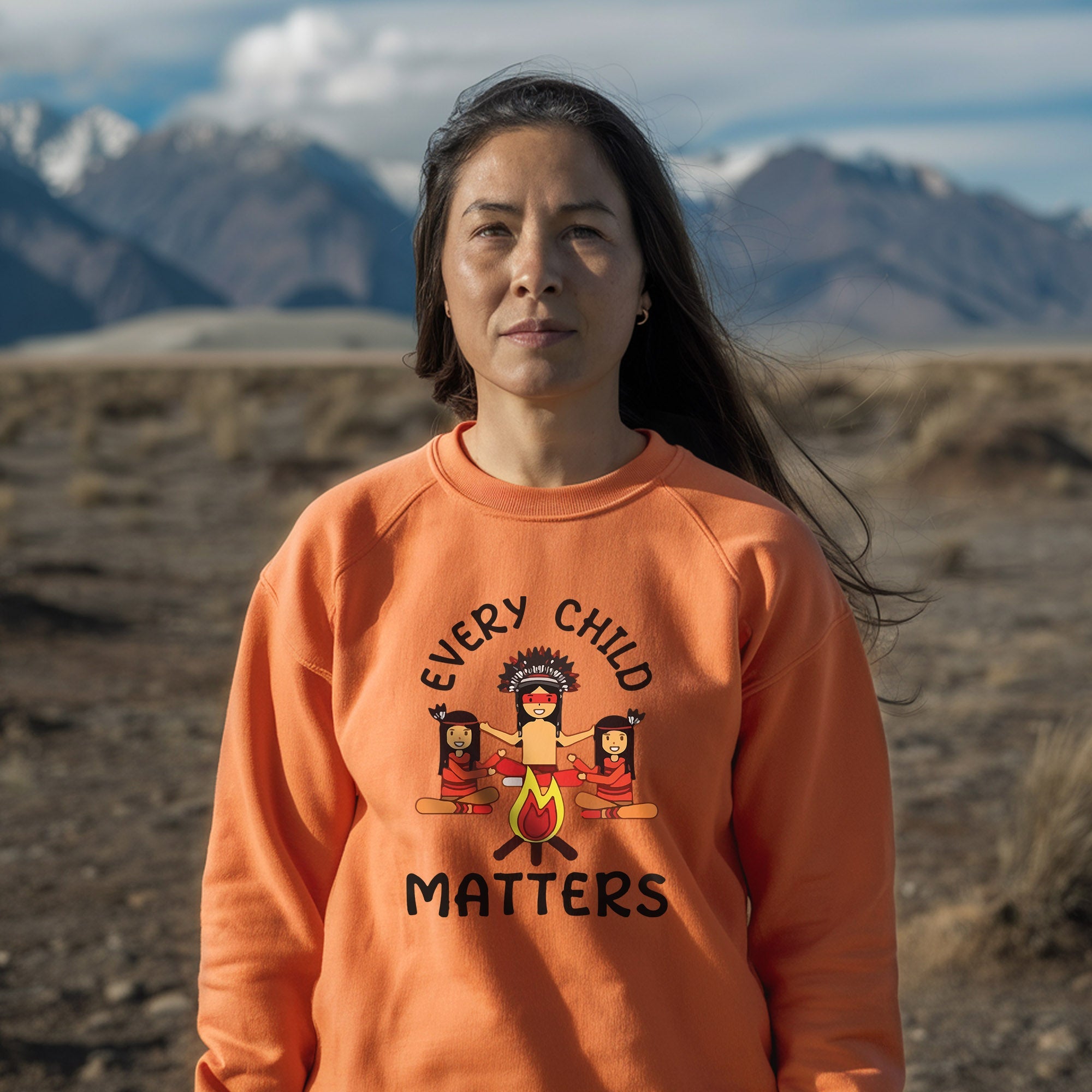 Every Child Matters Indigenous Awareness Children Together Orange Shirt Day Unisex T-shirt/Hoodie/Sweatshirt