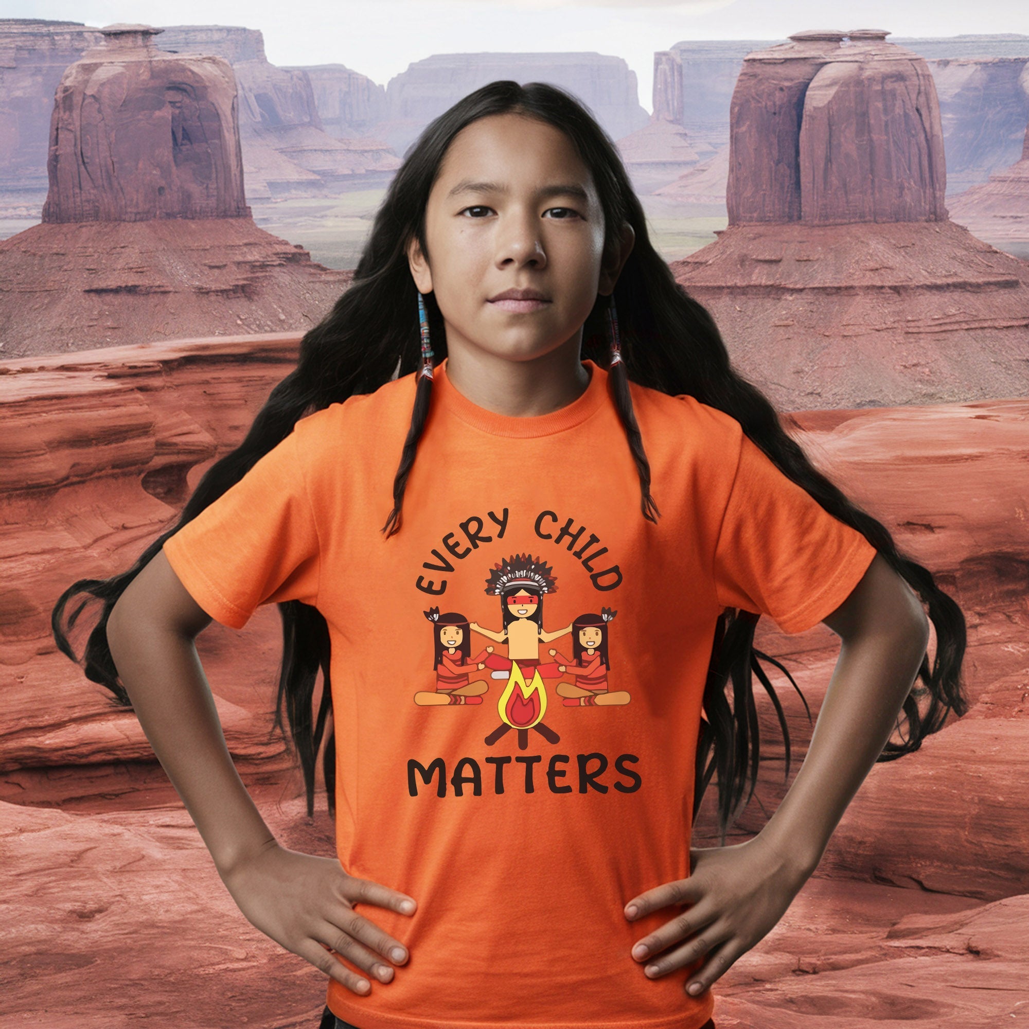 Every Child Matters Indigenous Awareness Children Together Orange Shirt Day Unisex T-shirt/Hoodie/Sweatshirt
