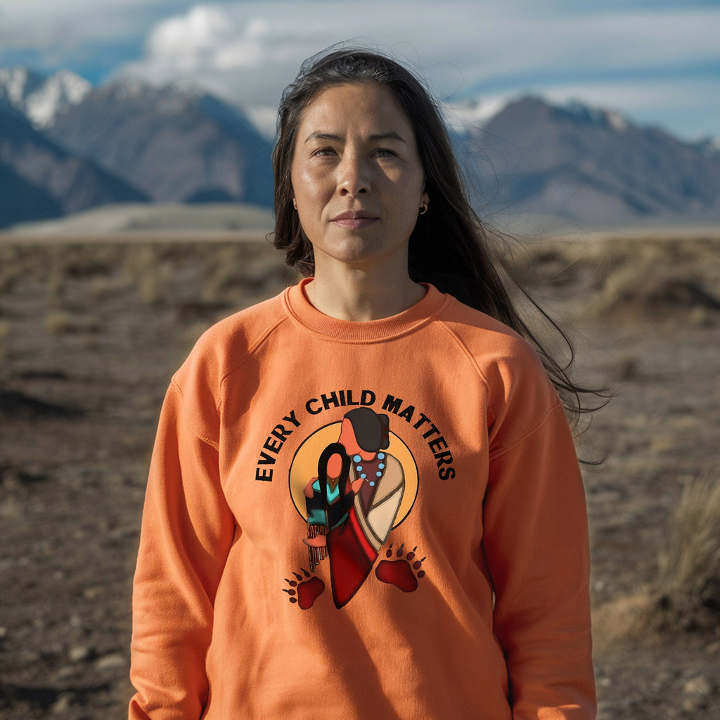 Every Child Matters Grandma With Niece Indigenous Orange Shirt Day Unisex T-shirt/Hoodie/Sweatshirt