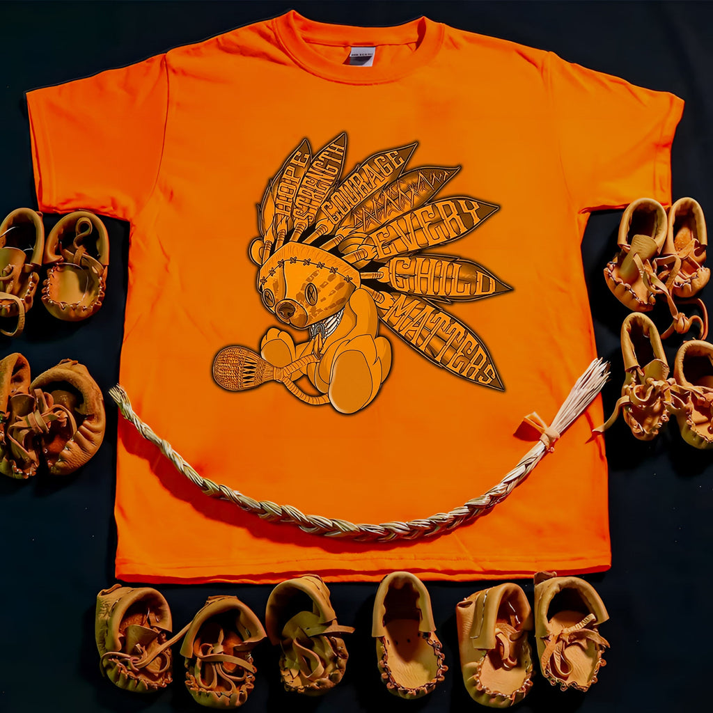 Every Child Matters Feather Indigenous Orange Shirt Day Unisex T-shirt/Hoodie/Sweatshirt