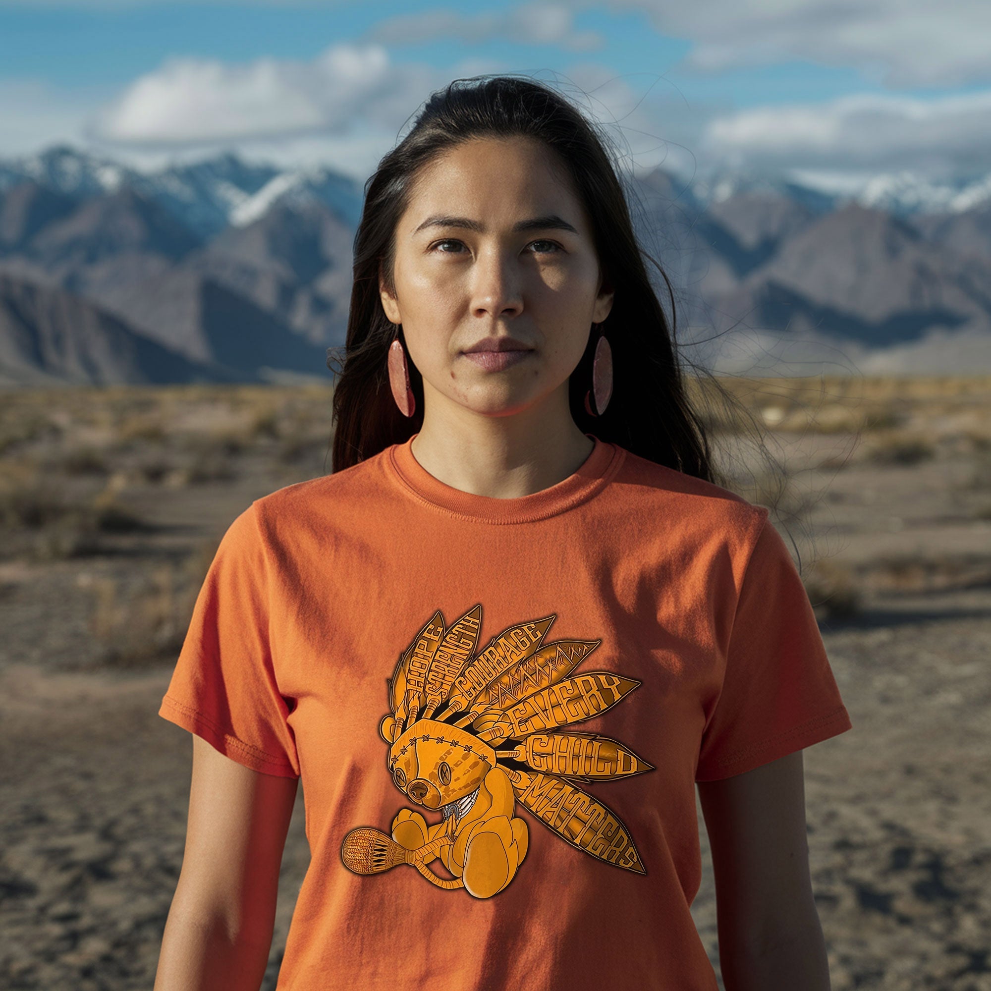 Every Child Matters Feather Indigenous Orange Shirt Day Unisex T-shirt/Hoodie/Sweatshirt