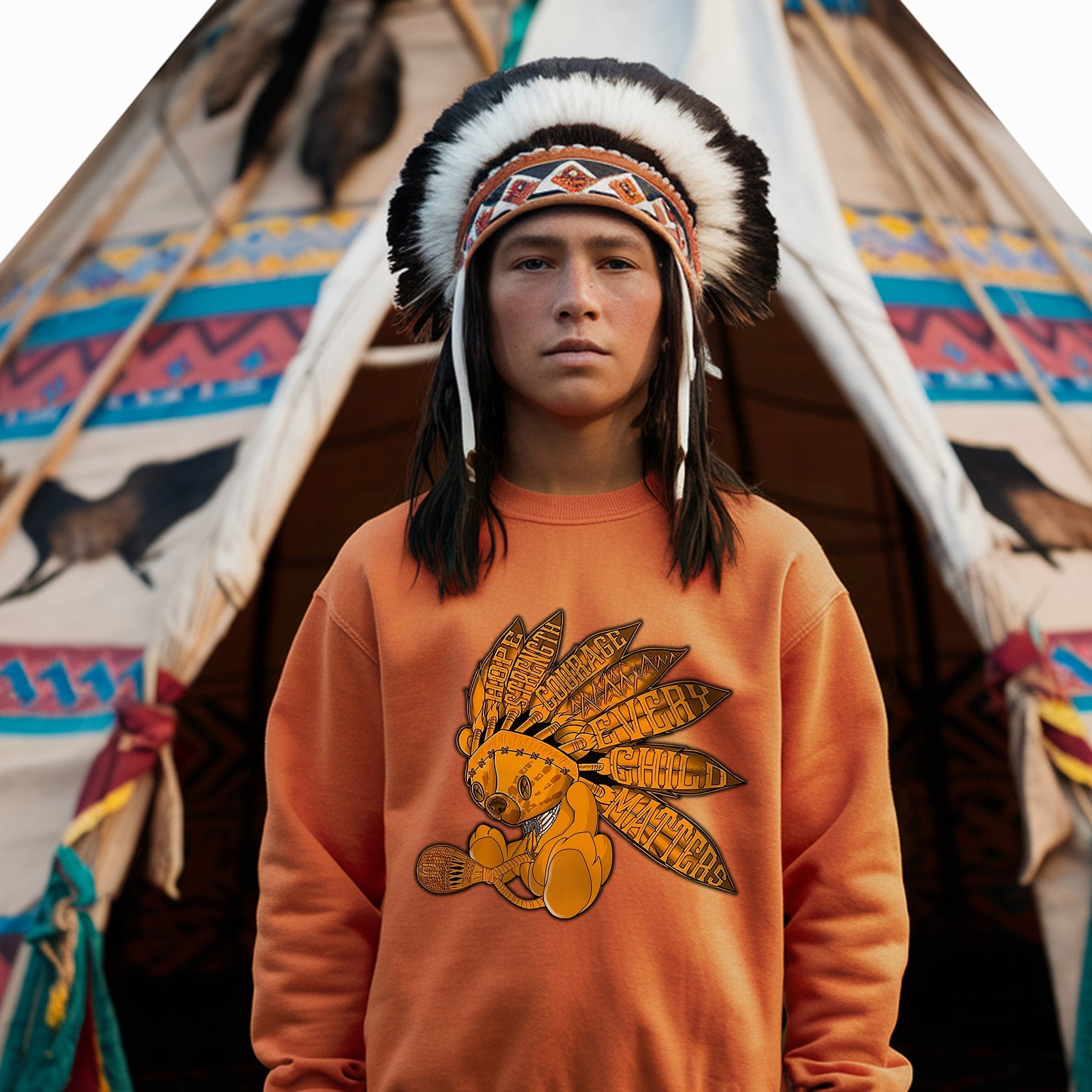 Every Child Matters Feather Indigenous Orange Shirt Day Unisex T-shirt/Hoodie/Sweatshirt
