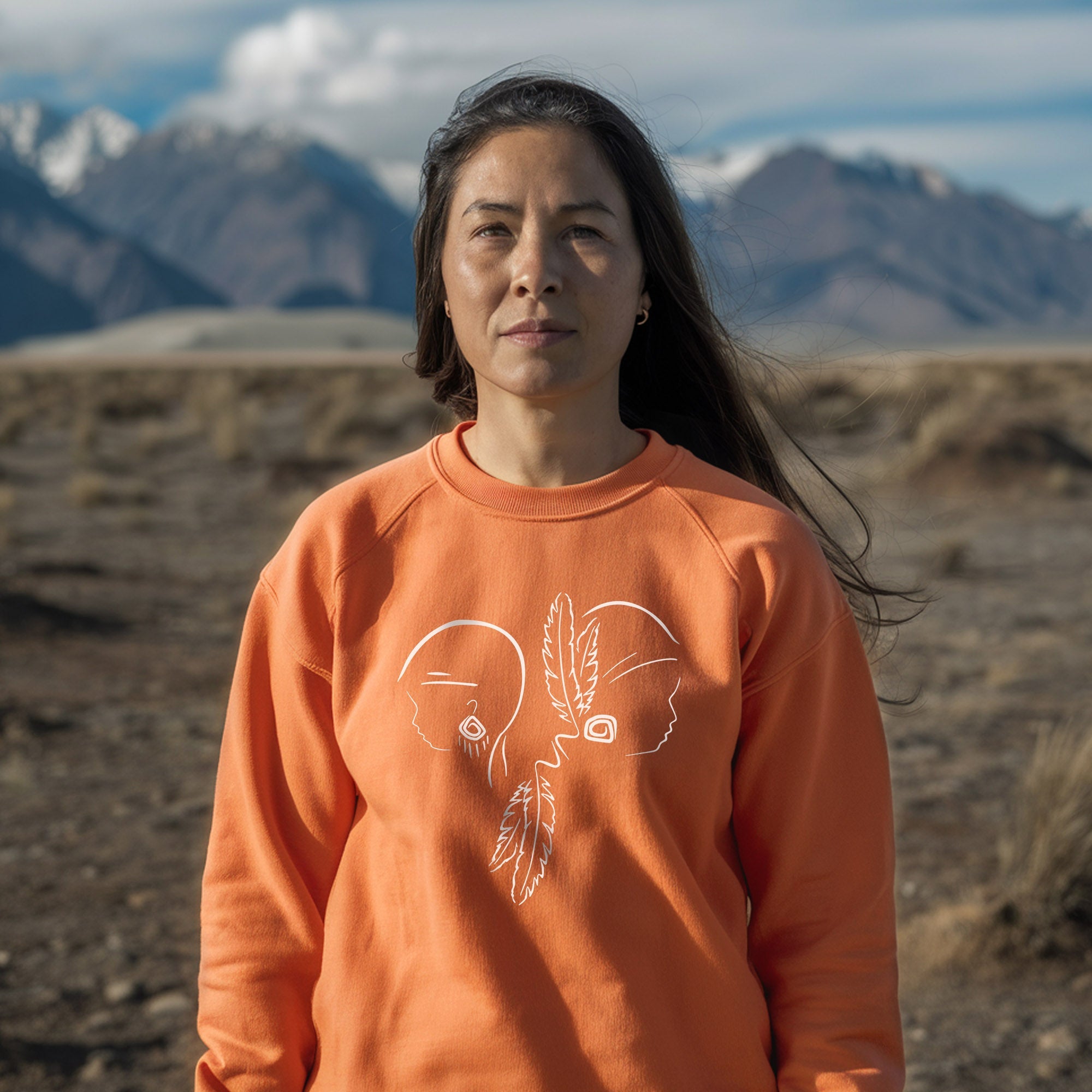 Every Child Matters Two Children For Orange Shirt Day Unisex T-shirt/Hoodie/Sweatshirt 292