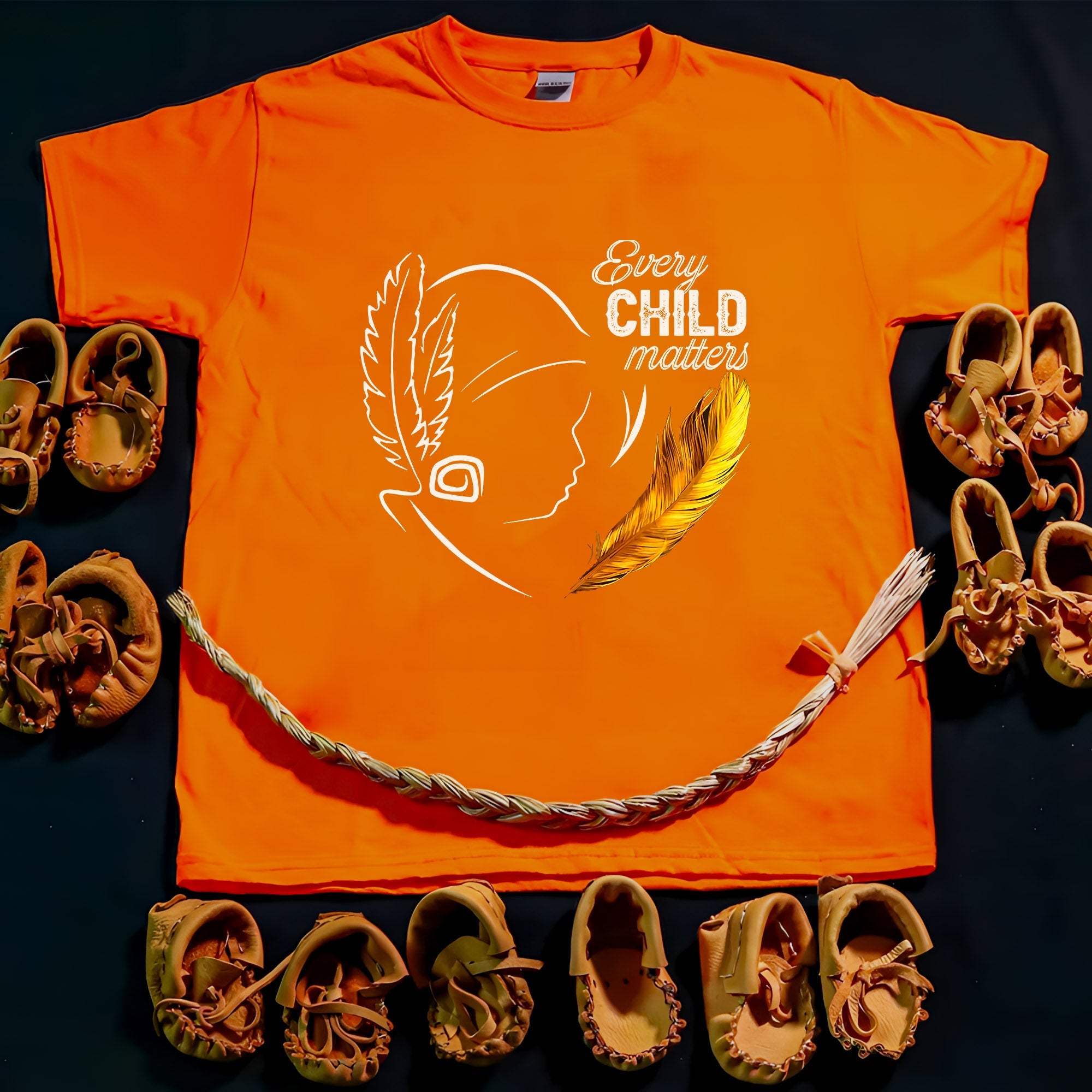 Every Child Matters Native Feather For Orange Shirt Day Unisex T-shirt/Hoodie/Sweatshirt 290