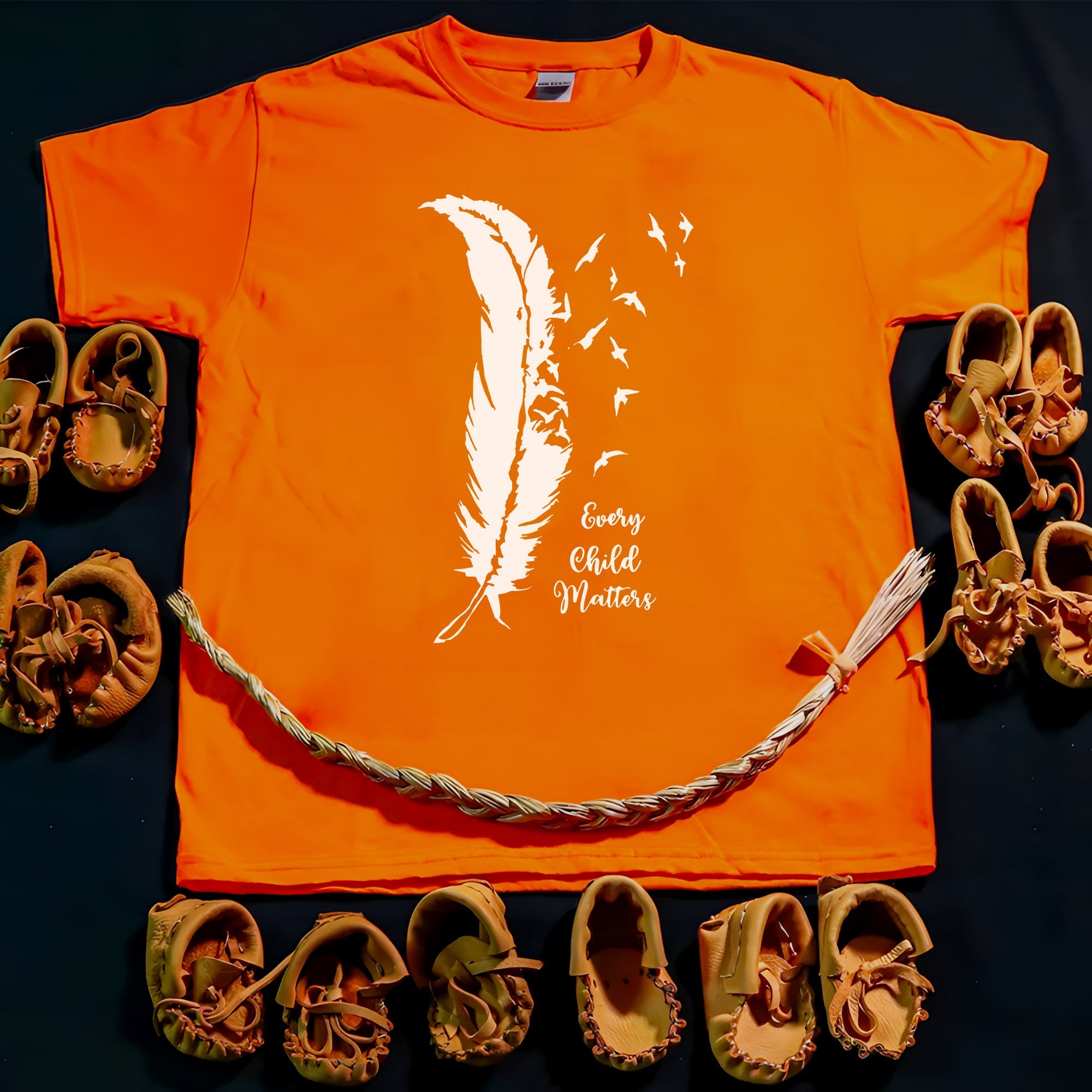 Every Child Matters Bird Feather For Orange Shirt Day Unisex T-shirt/Hoodie/Sweatshirt 296