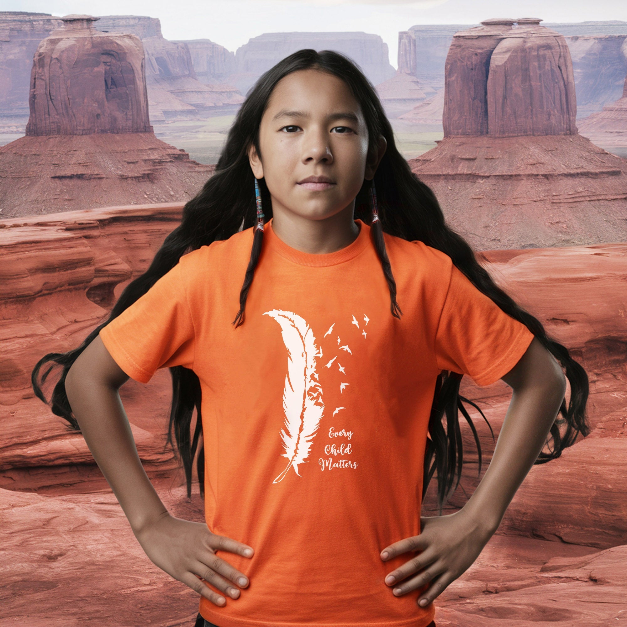 Every Child Matters Bird Feather For Orange Shirt Day Unisex T-shirt/Hoodie/Sweatshirt 296