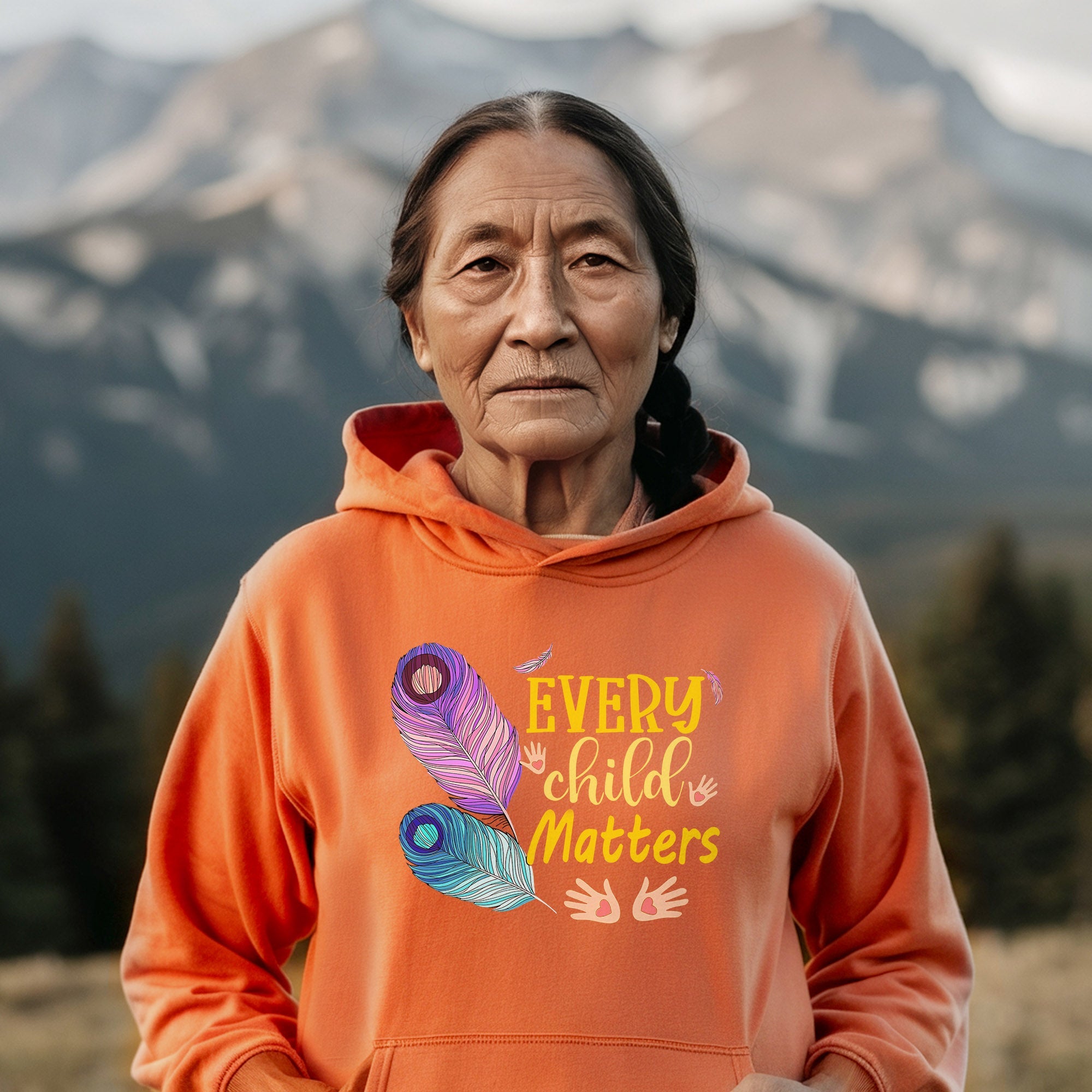 Every Child Matters Colorful Feathers For Orange Shirt Day Unisex T-shirt/Hoodie/Sweatshirt 267