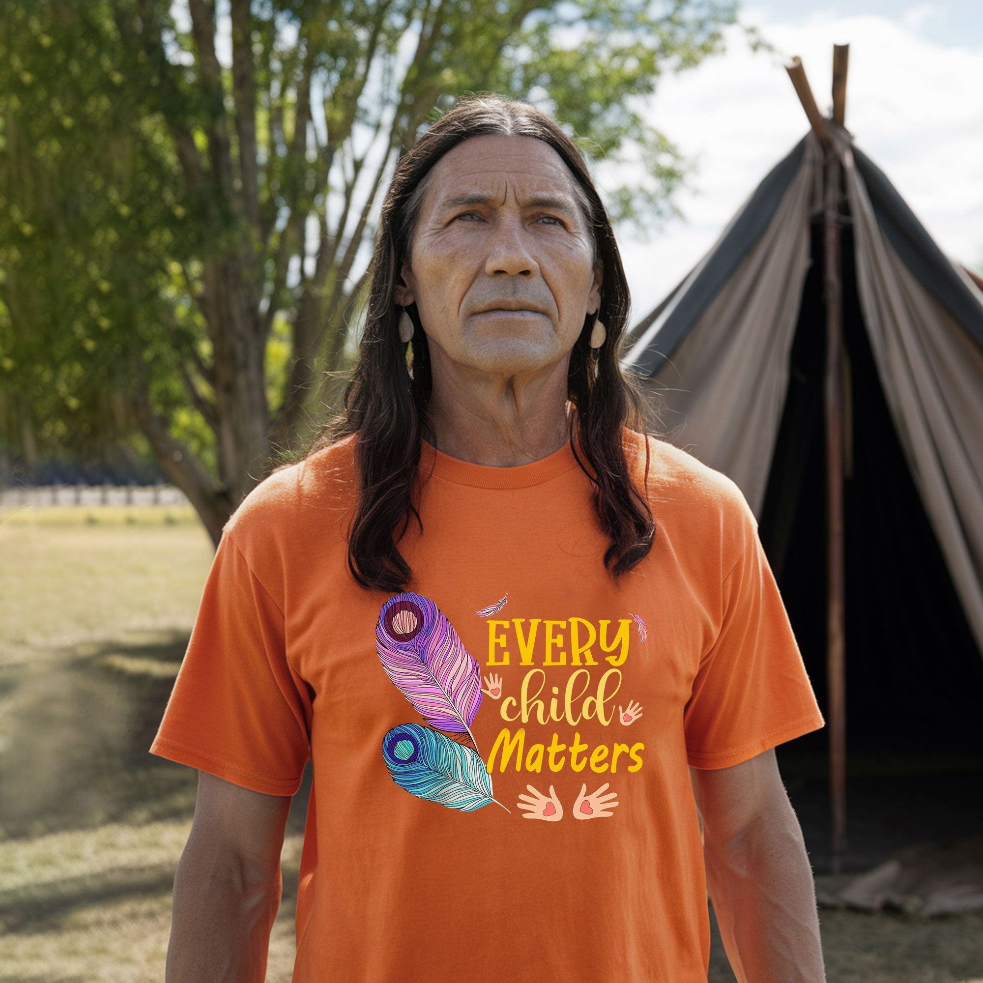 Every Child Matters Colorful Feathers For Orange Shirt Day Unisex T-shirt/Hoodie/Sweatshirt 267