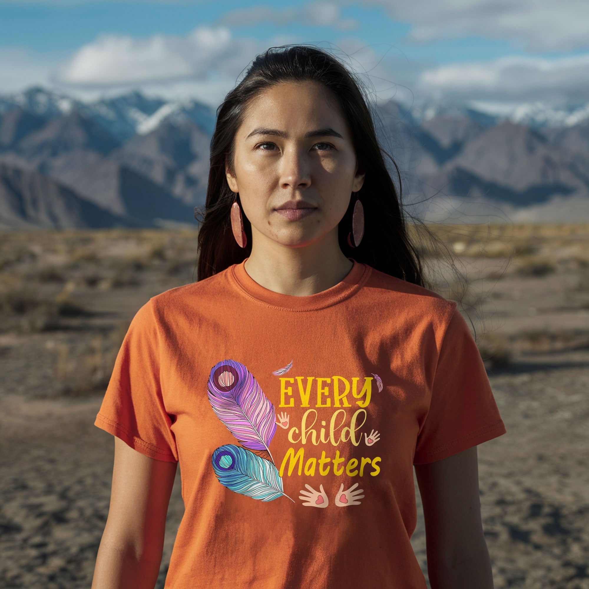 Every Child Matters Colorful Feathers For Orange Shirt Day Unisex T-shirt/Hoodie/Sweatshirt 267