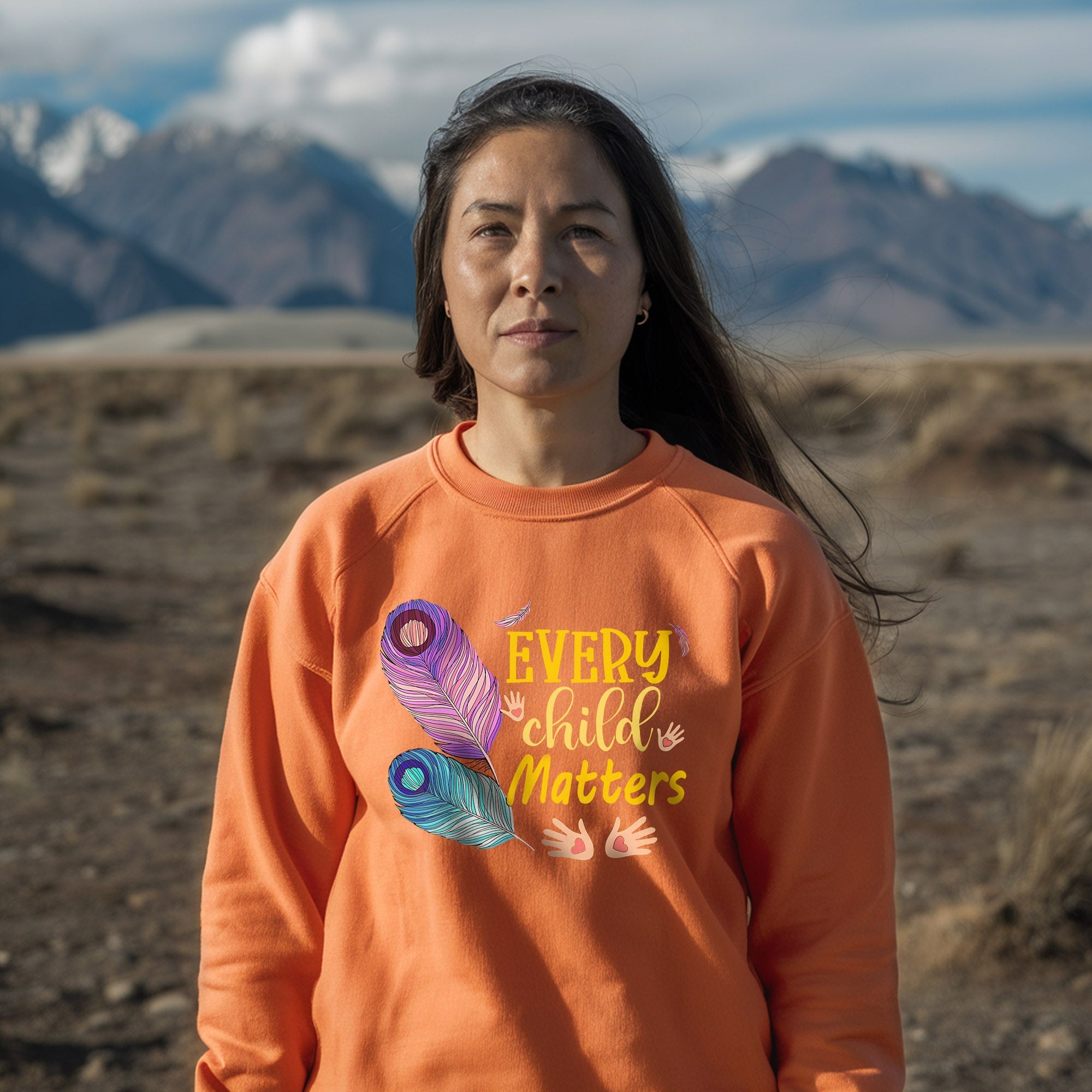 Every Child Matters Colorful Feathers For Orange Shirt Day Unisex T-shirt/Hoodie/Sweatshirt 267