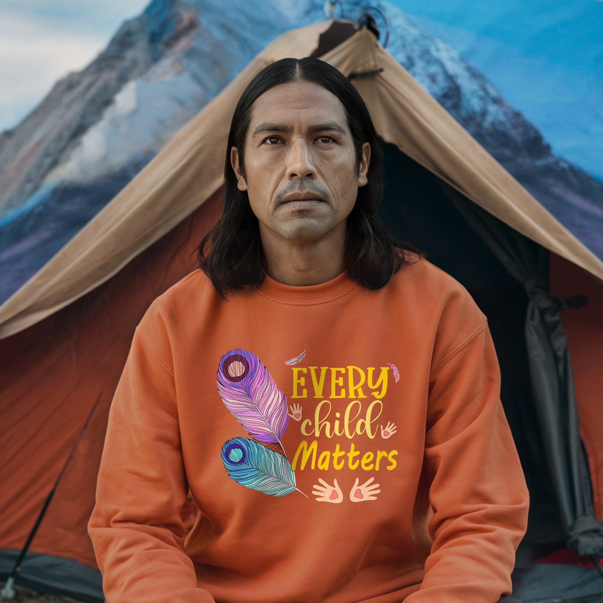 Every Child Matters Colorful Feathers For Orange Shirt Day Unisex T-shirt/Hoodie/Sweatshirt 267