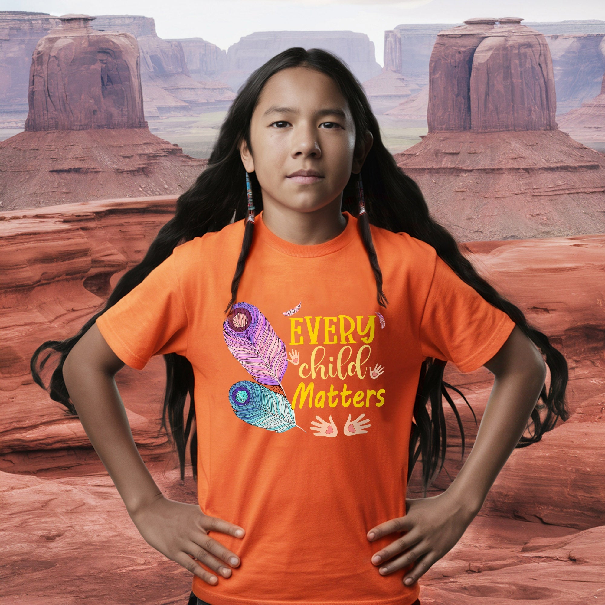 Every Child Matters Colorful Feathers For Orange Shirt Day Unisex T-shirt/Hoodie/Sweatshirt 267