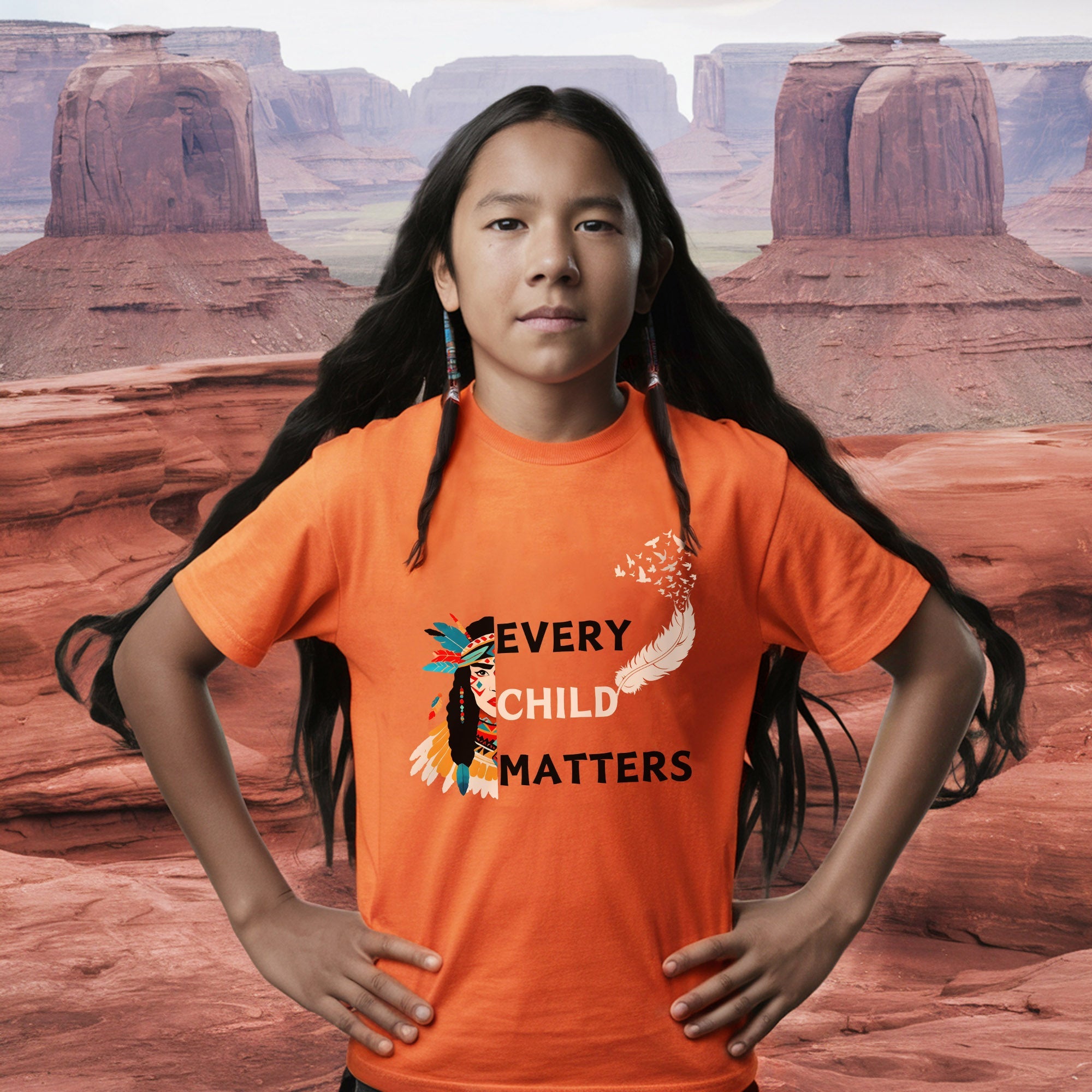 Every Child Matters Native Woman For Orange Shirt Day Unisex T-shirt/Hoodie/Sweatshirt 268