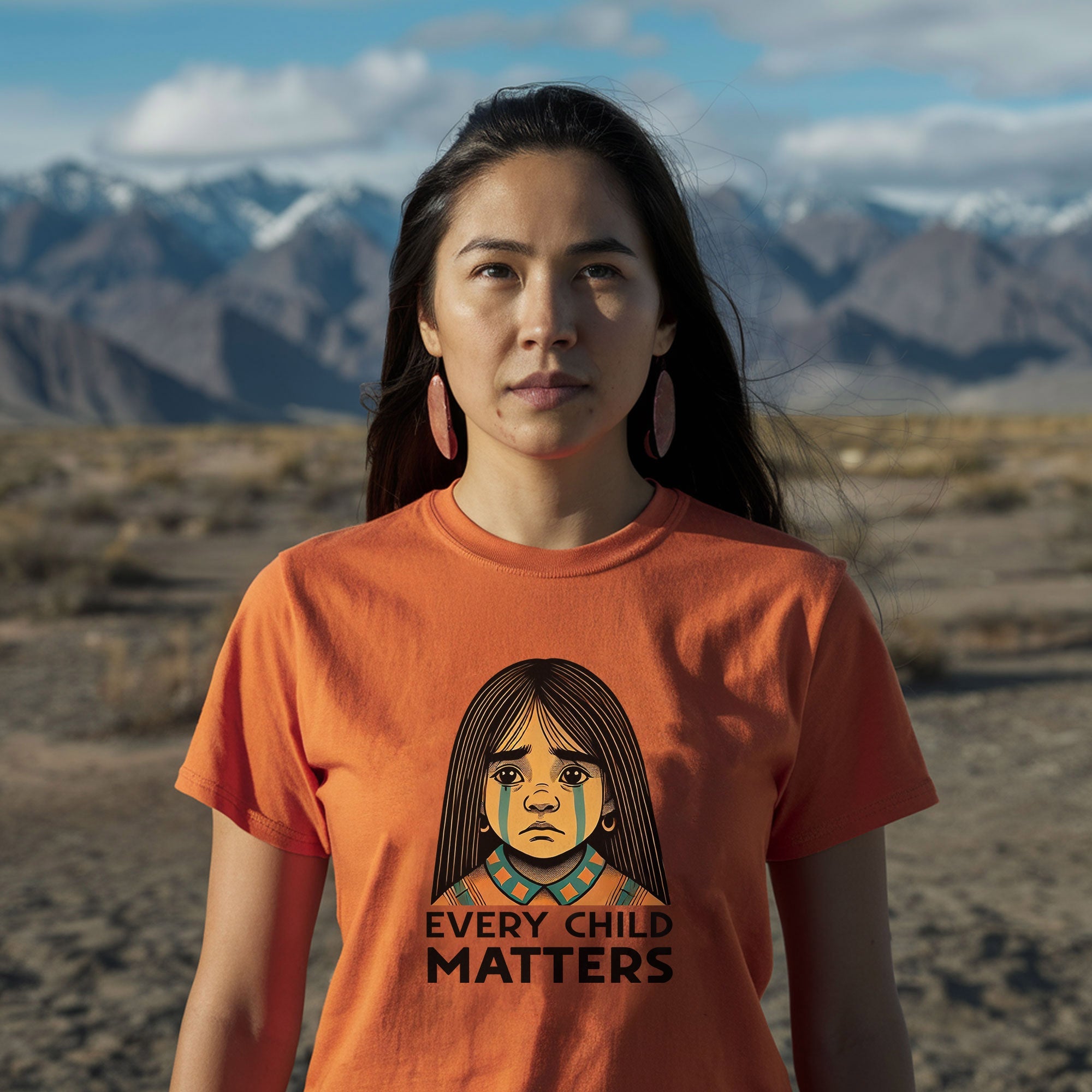 Every Child Matters Native Girl For Orange Shirt Day Unisex T-shirt/Hoodie/Sweatshirt 286