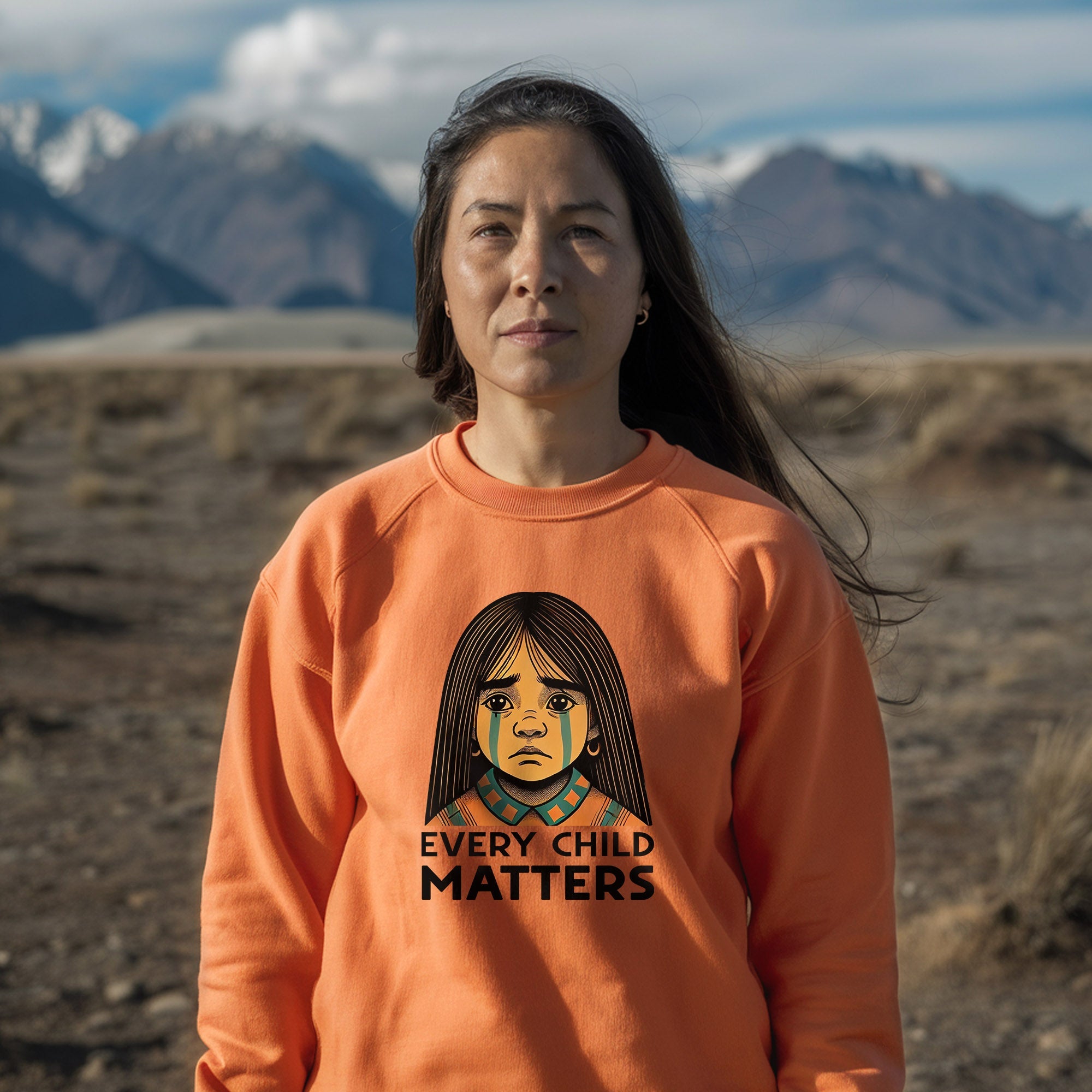 Every Child Matters Native Girl For Orange Shirt Day Unisex T-shirt/Hoodie/Sweatshirt 286
