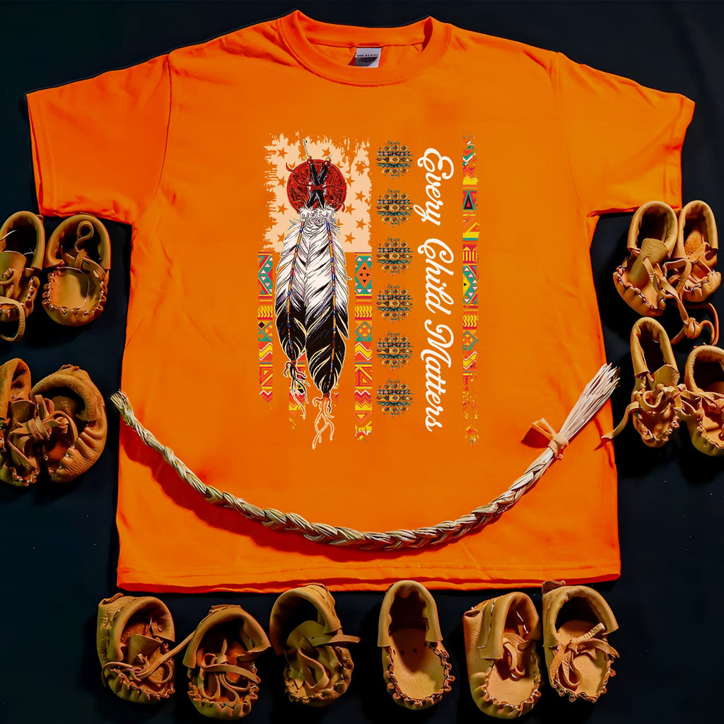 Every Child Matters Feathers For Orange Shirt Day Unisex T-shirt/Hoodie/Sweatshirt 289