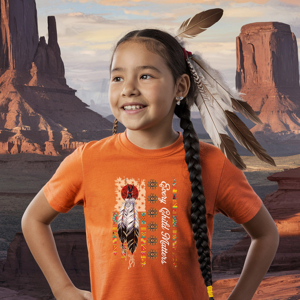 Every Child Matters Feathers For Orange Shirt Day Unisex T-shirt/Hoodie/Sweatshirt 289
