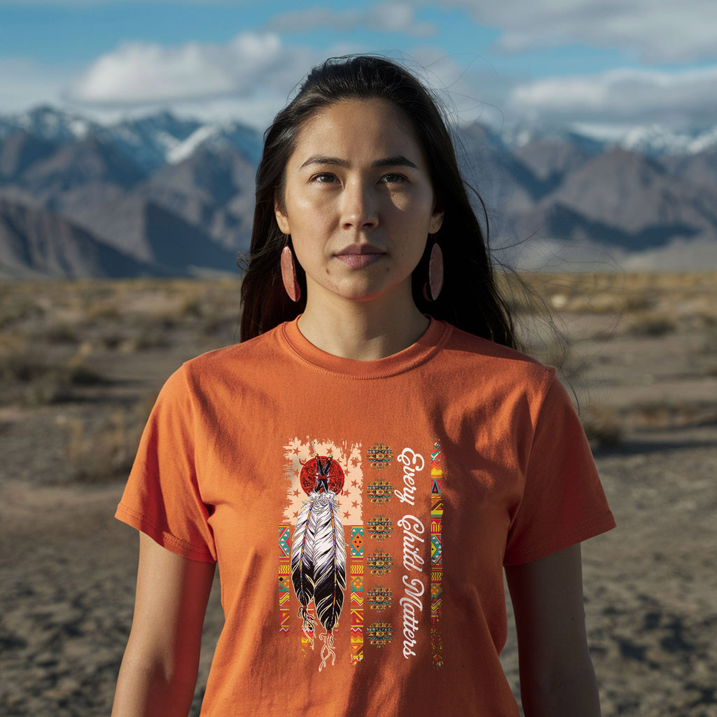 Every Child Matters Feathers For Orange Shirt Day Unisex T-shirt/Hoodie/Sweatshirt 289