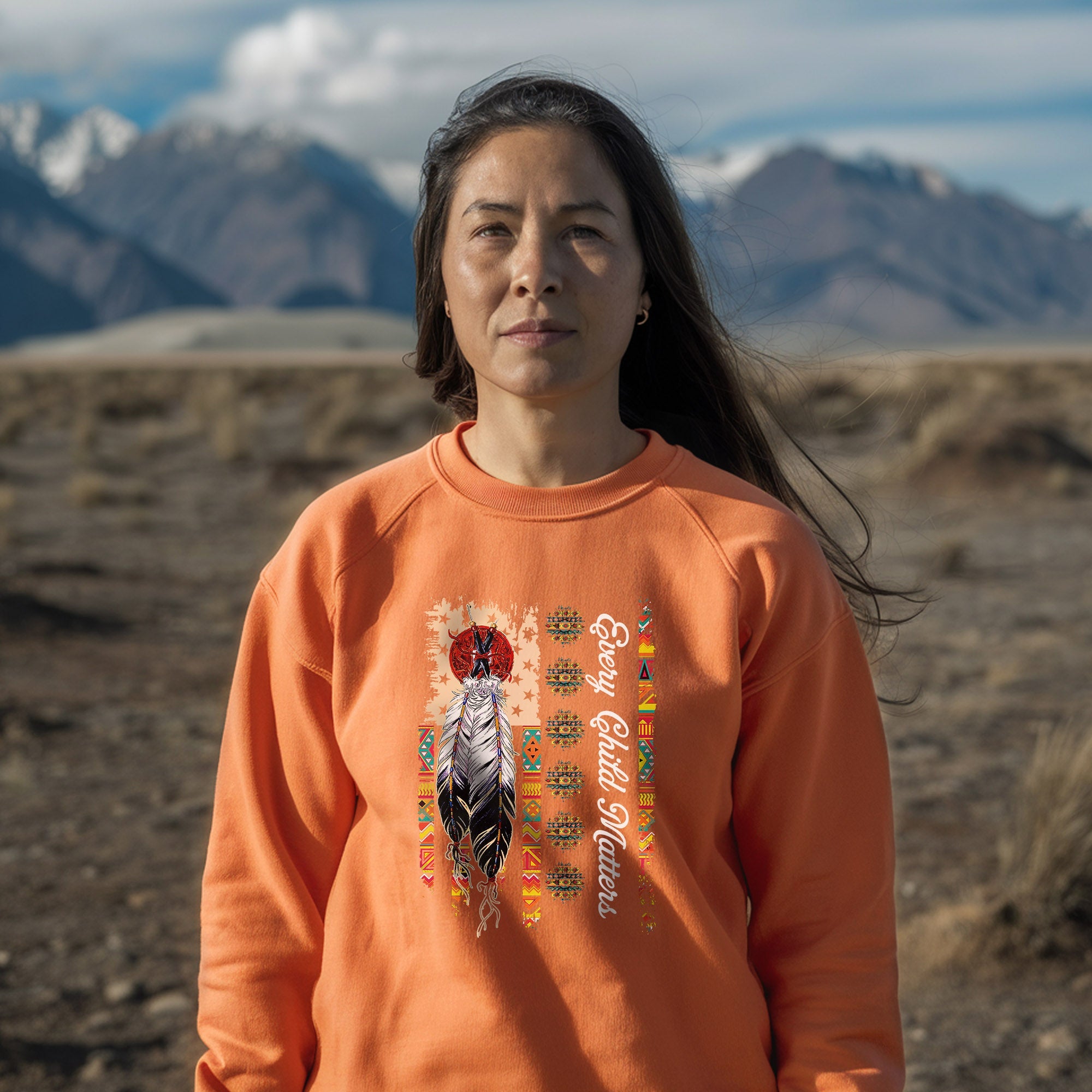 Every Child Matters Feathers For Orange Shirt Day Unisex T-shirt/Hoodie/Sweatshirt 289