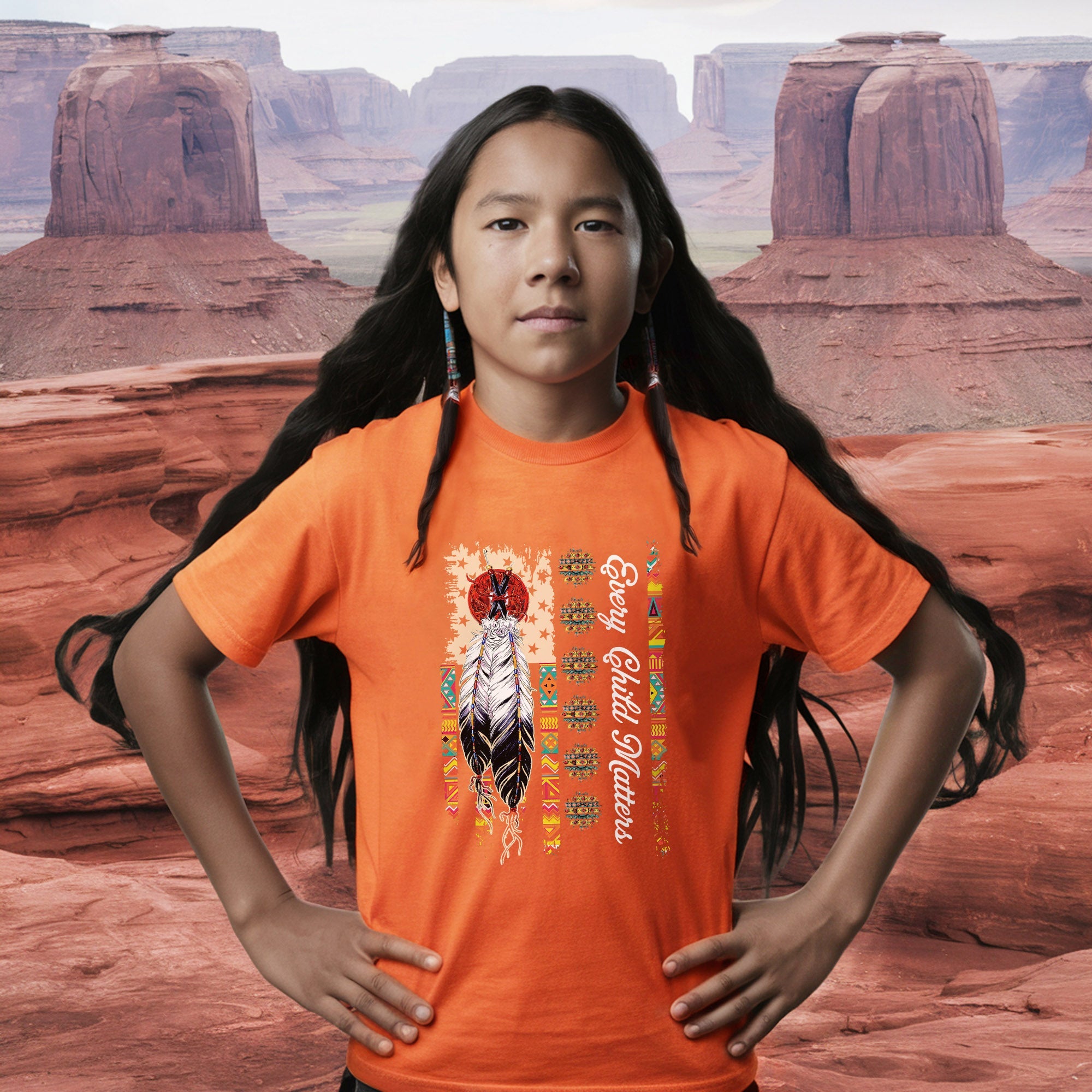 Every Child Matters Feathers For Orange Shirt Day Unisex T-shirt/Hoodie/Sweatshirt 289