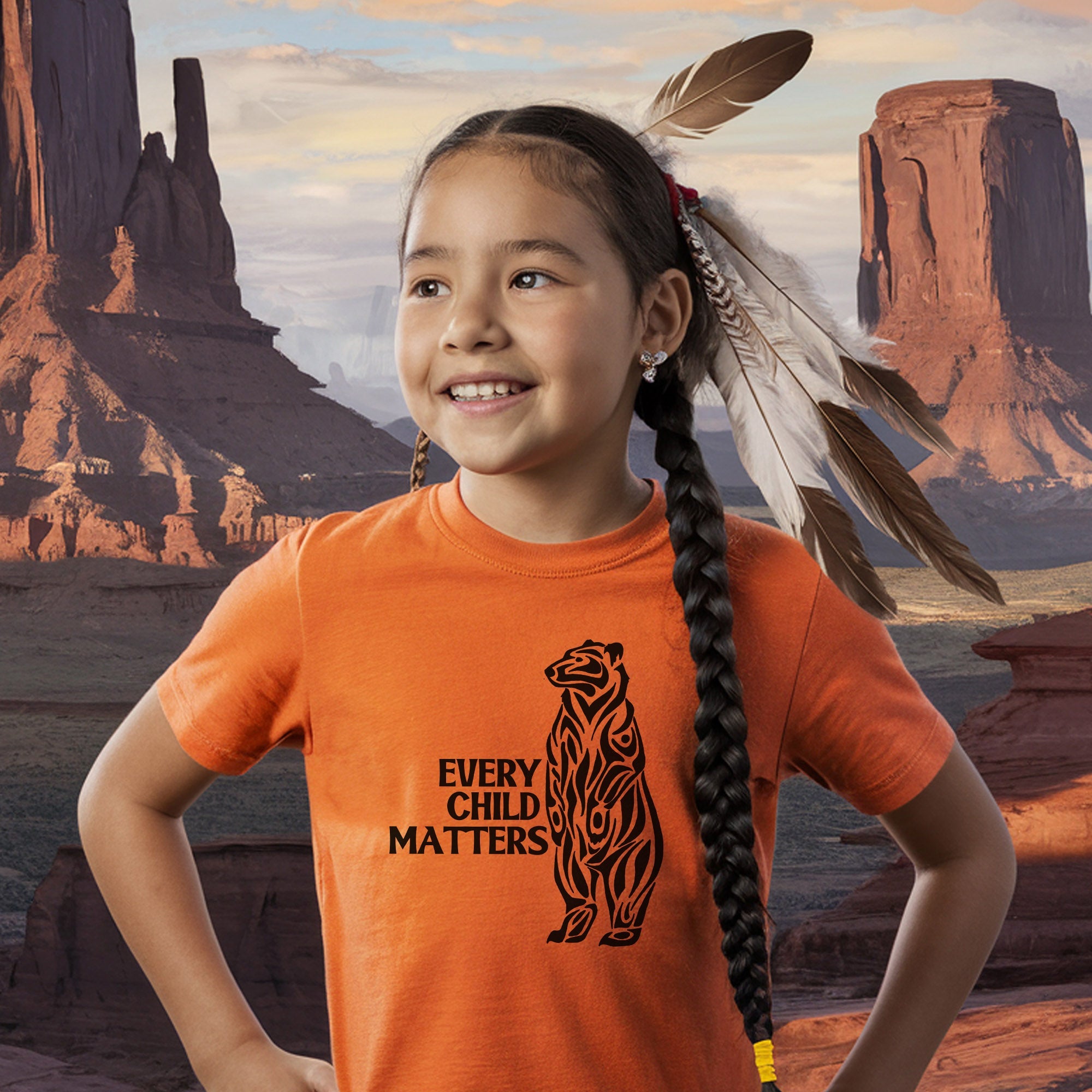 Every Child Matters Black Bear For Orange Day Unisex T-shirt/Hoodie/Sweatshirt