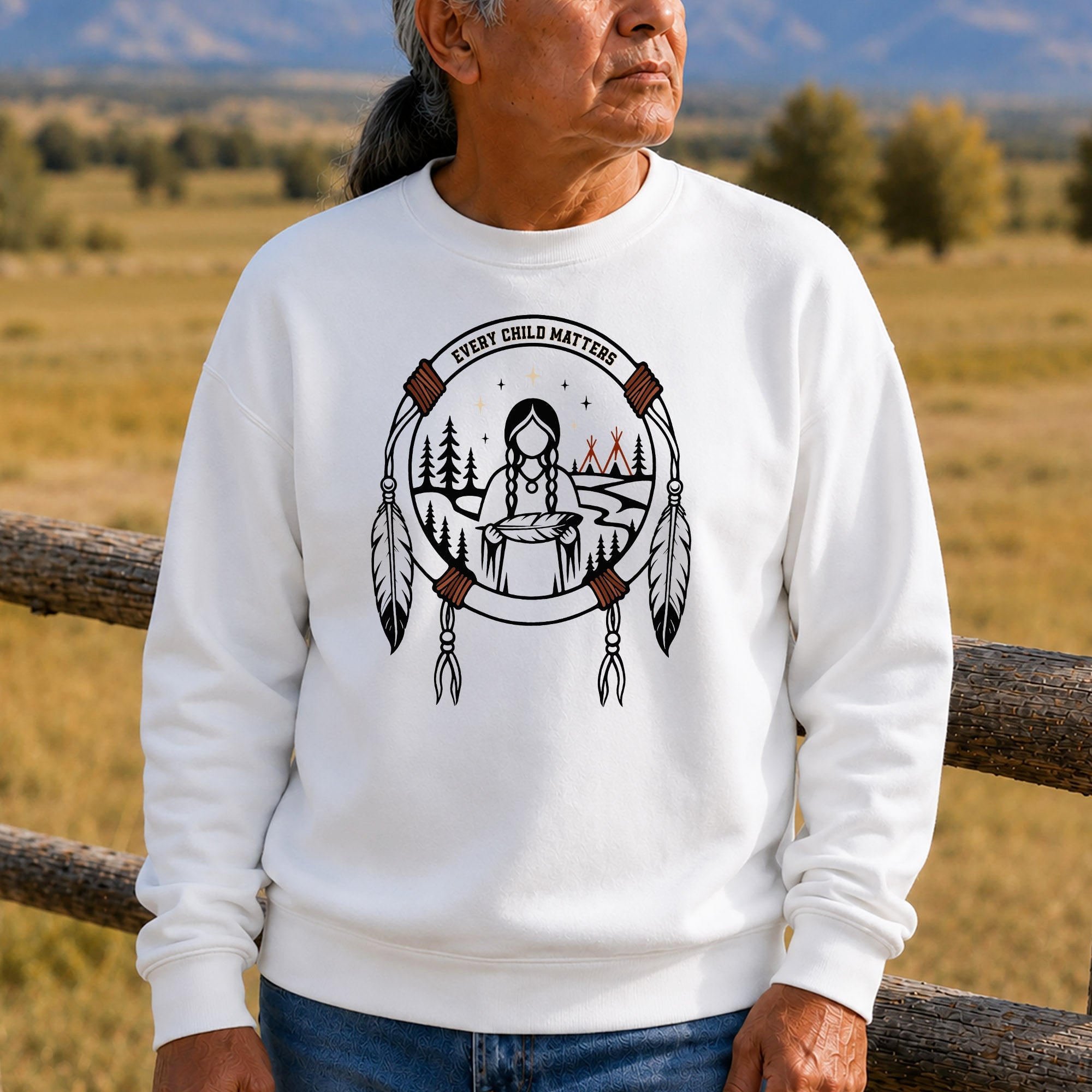 Every Child Matters Native American Girl Dreamcatcher Orange Shirt Day Unisex T-shirt/Hoodie/Sweatshirt