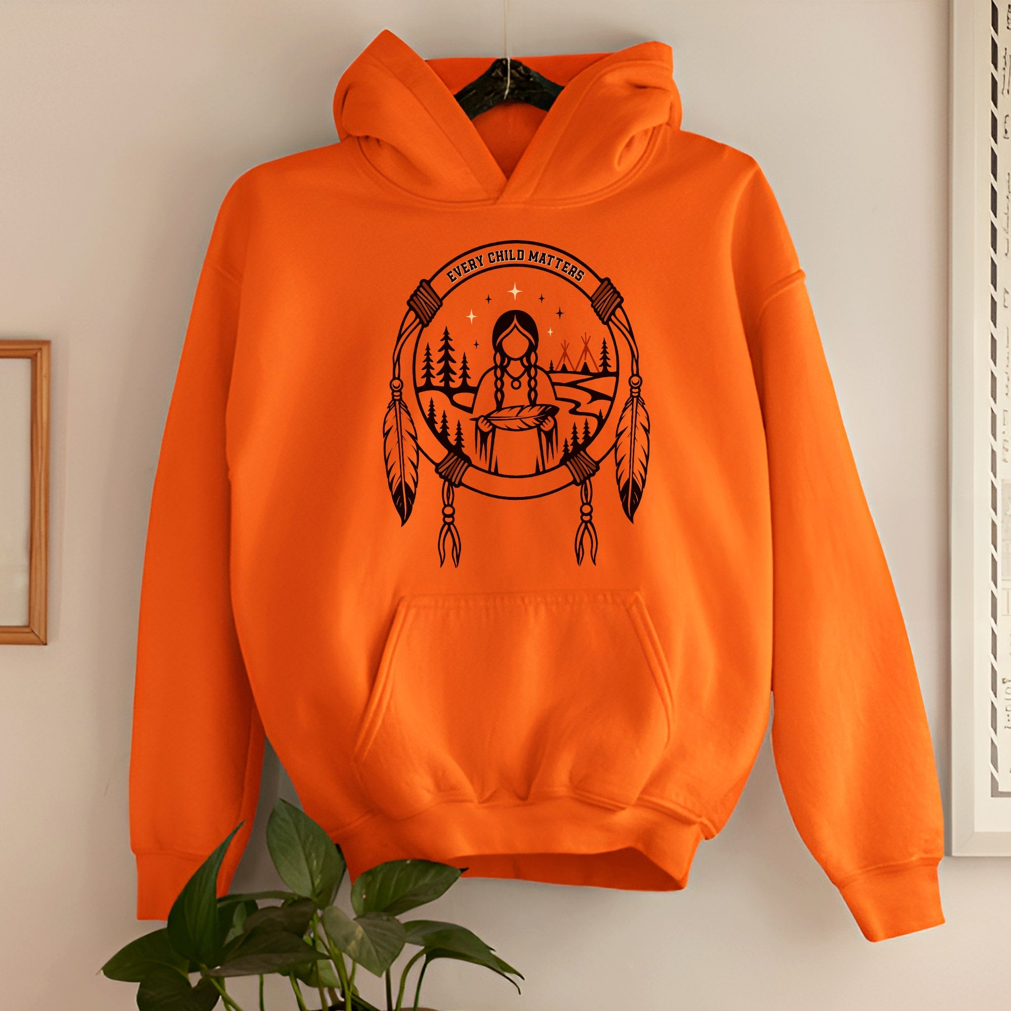 Every Child Matters Native American Girl Dreamcatcher Orange Shirt Day Unisex T-shirt/Hoodie/Sweatshirt