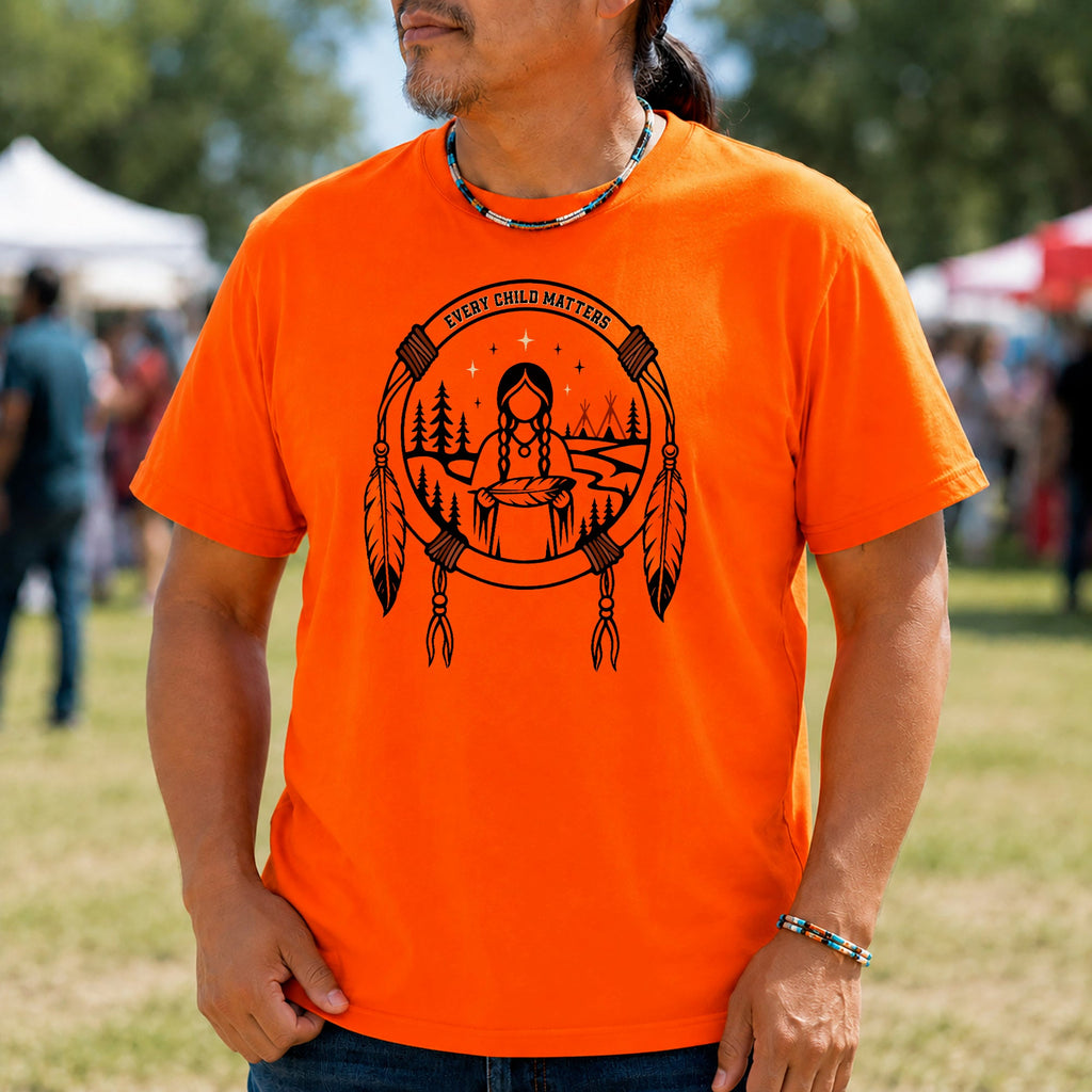 Every Child Matters Native American Girl Dreamcatcher Orange Shirt Day Unisex T-shirt/Hoodie/Sweatshirt