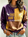 Women's Football Printed Casual Sweatshirt