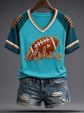 Women's Football Print Casual T-Shirt