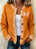 Women's Football Sports Casual Knitted Cardigan