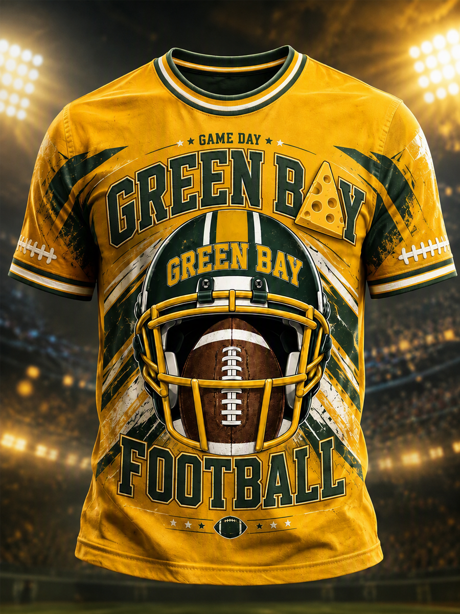 Men'S Football Fan Printed T-Shirt