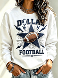 Women's Game Day Football Graphic Casual Sweatshirt