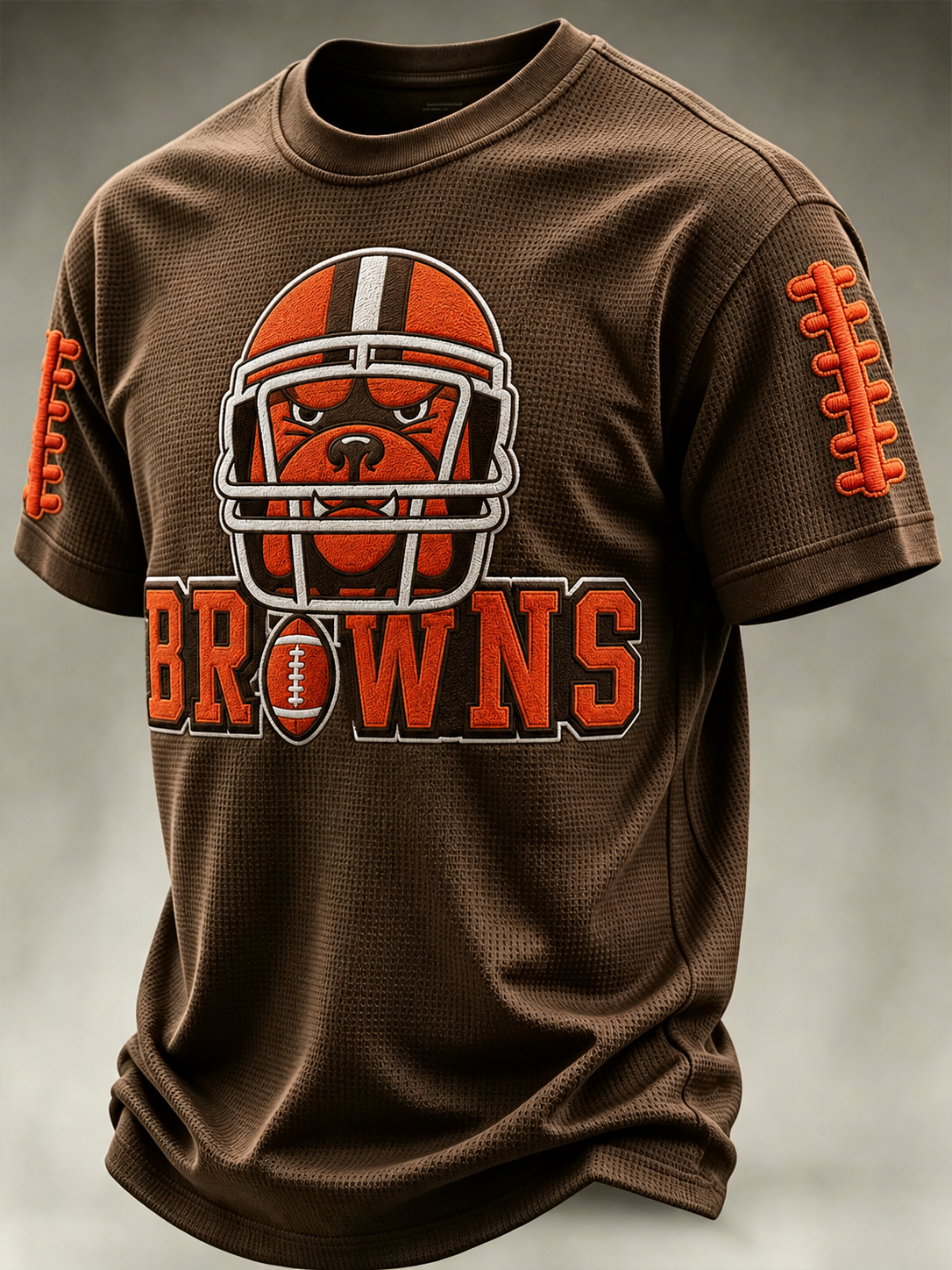 Men's Rugby Waffle Round Neck T-Shirt
