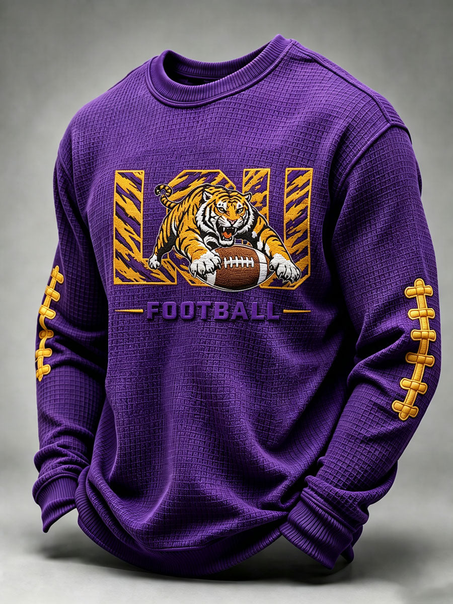 Men's Football Printed Waffle T-Shirt