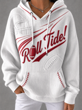 Women'S College Football Printed Hooded Sweatshirt