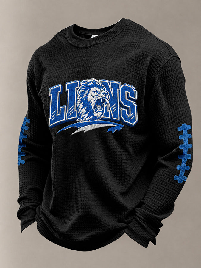 Men'S Football Printed Waffle T-Shirt