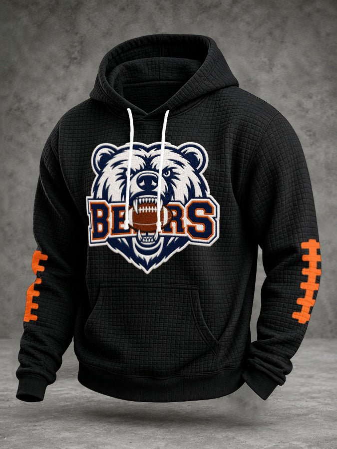 Men'S Football Printed Casual Hoodie