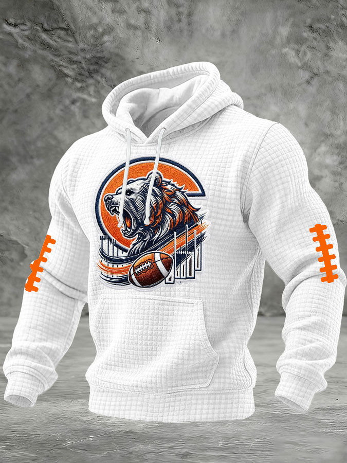 Men'S Football Printed Casual Hoodie