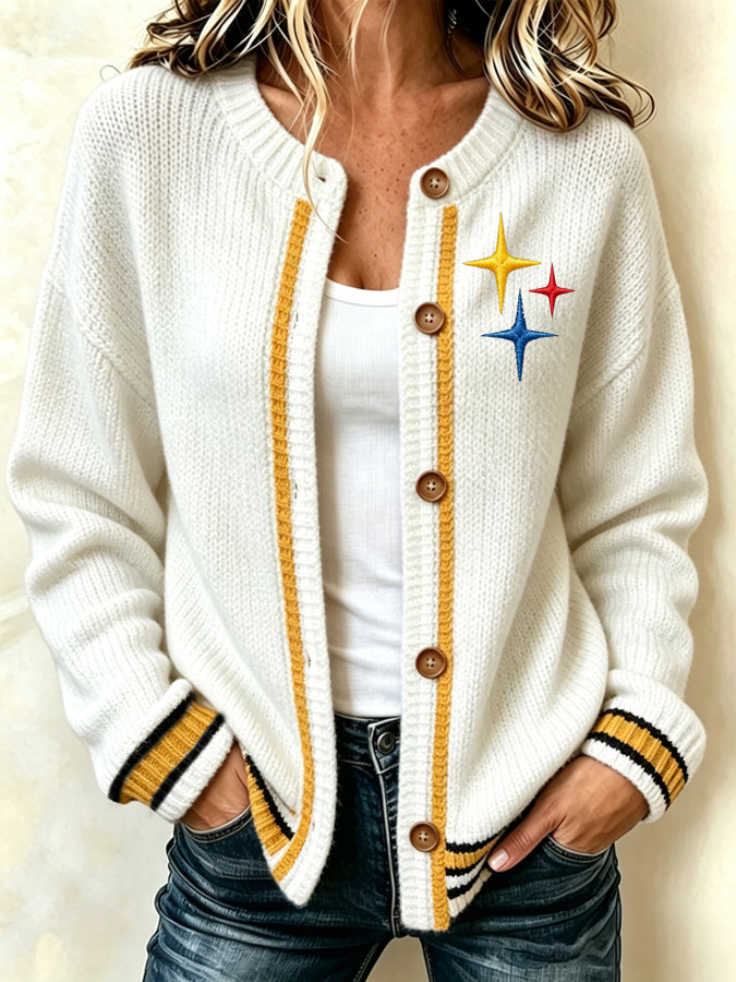 Women'S Football Knit Cardigan