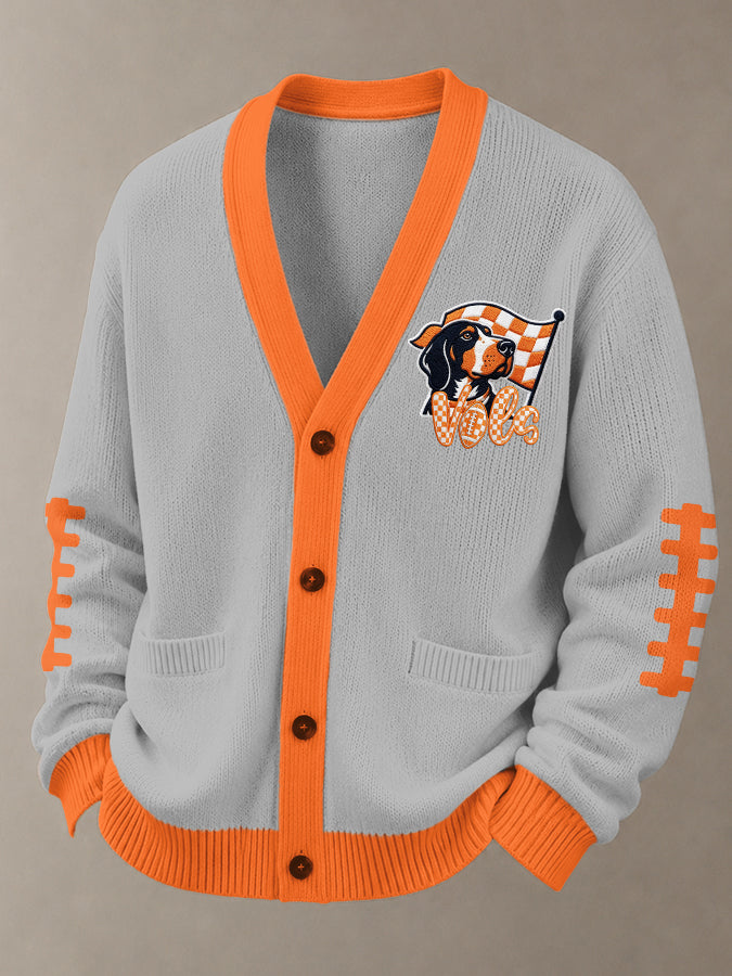 Men'S Sports Football Long Sleeved Cardigan