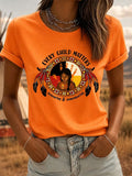 Women's  Retro Orange Shirt Day Print T-shirt