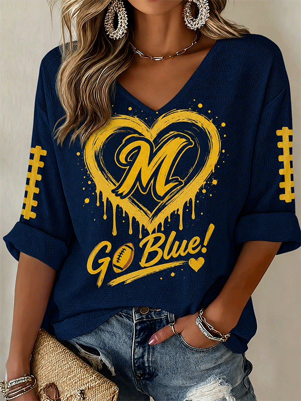 Women'S Football Casual Printed Top