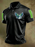 Men'S Football Print Polo T-Shirt