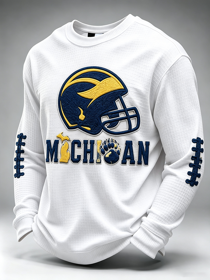 Men'S Football Enthusiast Sports Waffle Top