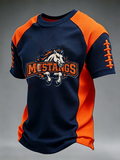 Men's Football Print Waffle T-Shirt
