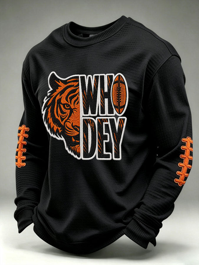 Men'S Football Printed Waffle T-Shirt