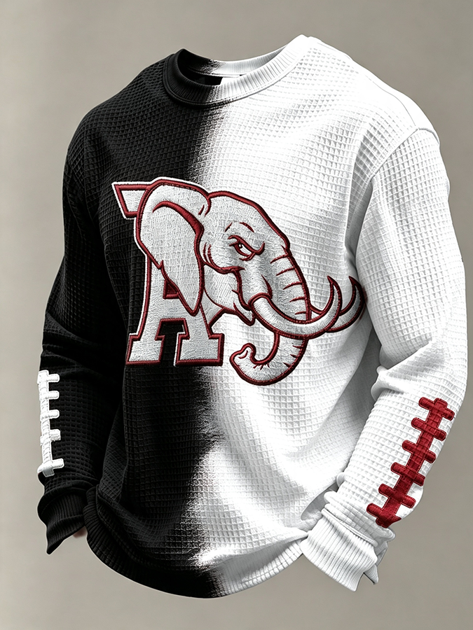 Men's Rugby Pattern Waffle T-shirt