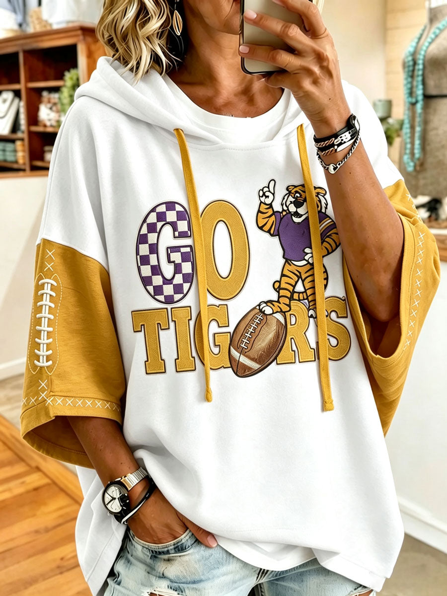 Women's Football Printed Casual Hoodie