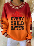 Women's Orange Shirt Day Graphic Print Sweatshirt